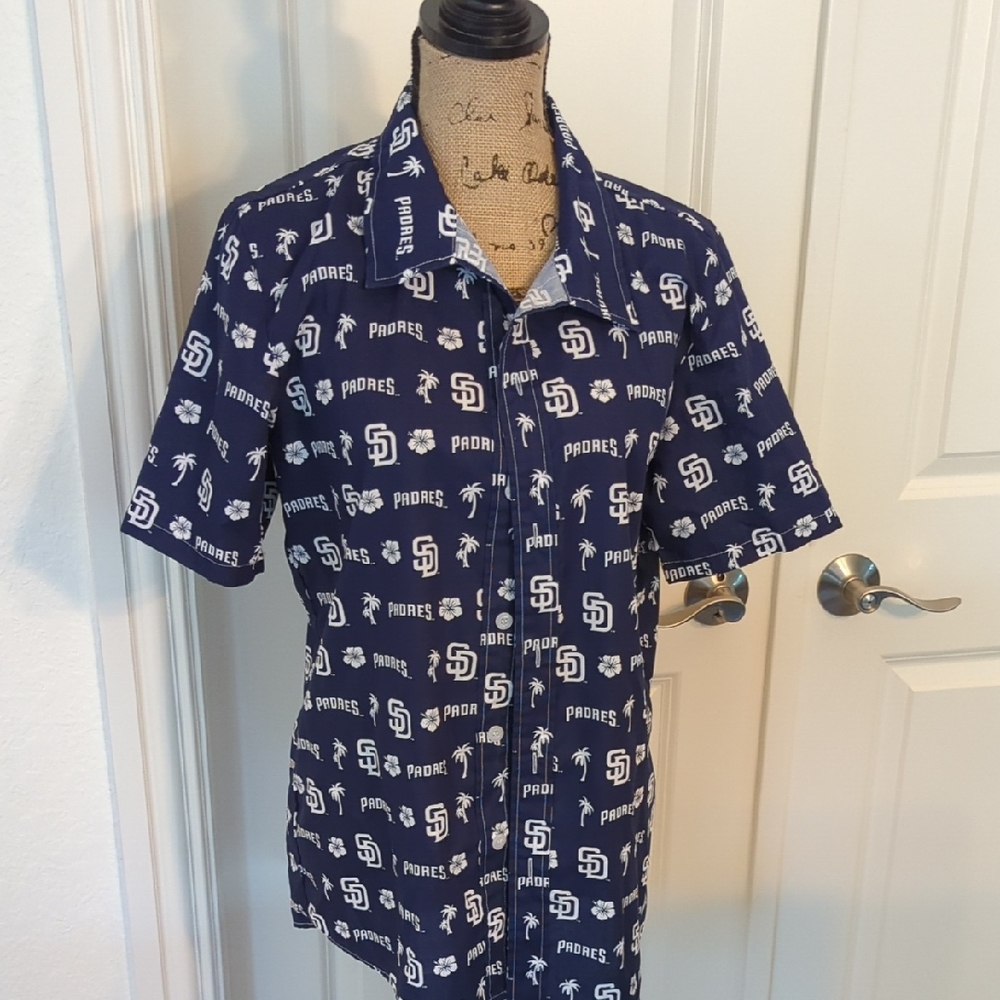 Men's Navy Padres Logo Shirt